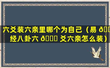 六爻装六亲里哪个为自己（易 🌼 经八卦六 🐈 爻六亲怎么装）